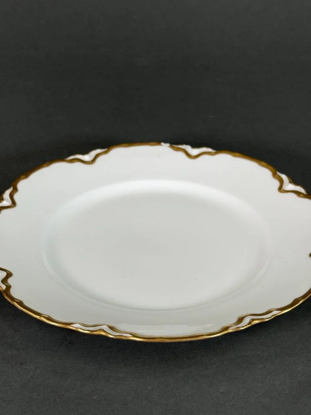 Antique Haviland Limoges France Porcelain Plate Gold Gilt Hand Painted 1908